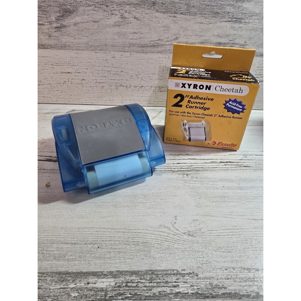 Xyron Cheetah Adhesive Runner And Extra Permanent 2" Refill Cartridge
